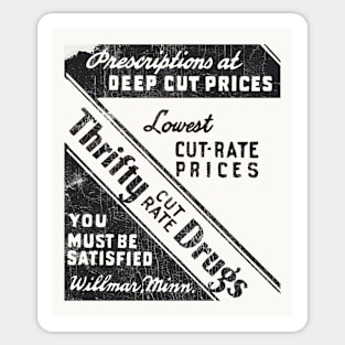 Thrift Cut Rate Drugs -- Vintage Aesthetic Sticker